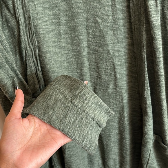 Sonoma Cardigan army Green split side size large - Picture 3 of 5